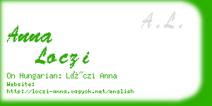 anna loczi business card